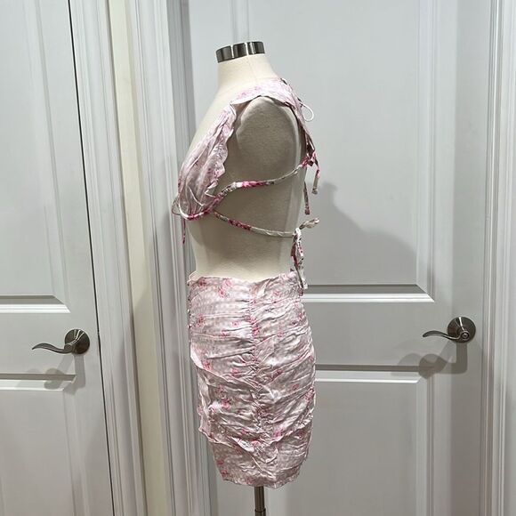 New! For Love and Lemons Taylor Floral Pink set Size Medium Top & Skirt - Picture 9 of 14